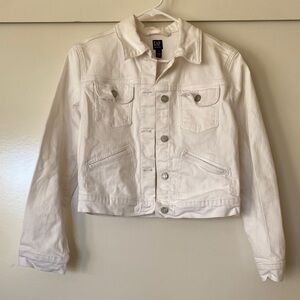 GAP Women's Classic White Jean Jacket